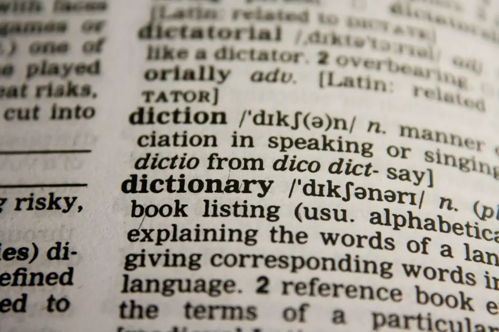 increase your acting vocabulary by using a dictionary